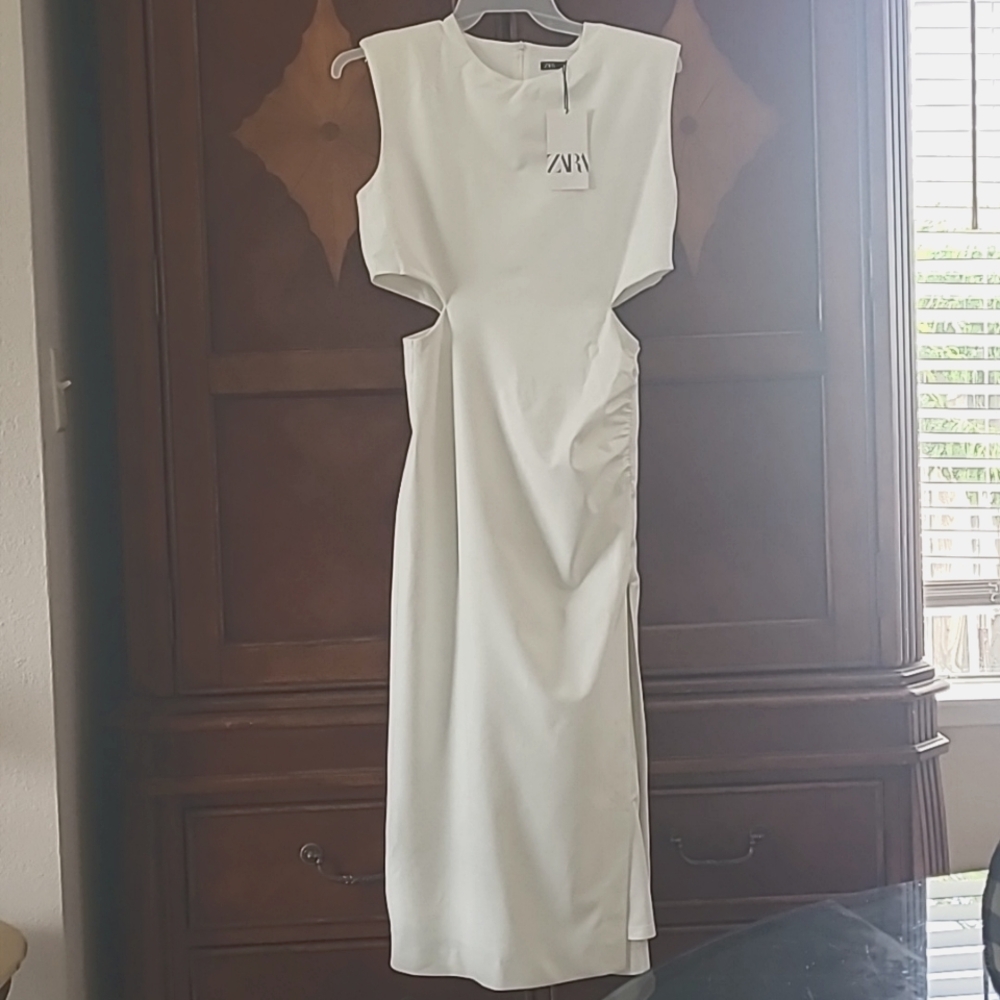 ZARA LONG WHITE DRESS